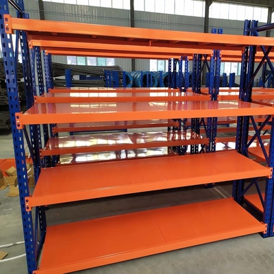 Metal Construction Warehouse Storage Rack Indoor Use With Adjustable Shelves
