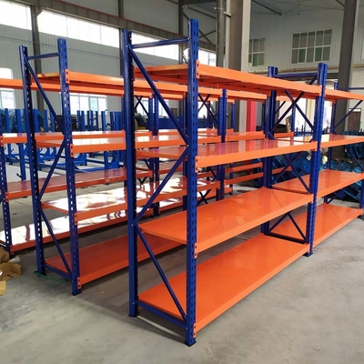 Metal Construction Warehouse Storage Rack Indoor Use With Adjustable Shelves