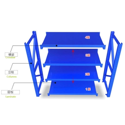 Adjustable Shelves Metal Storage Rack Medium Duty Industrial Rivet Shelving Five Layer