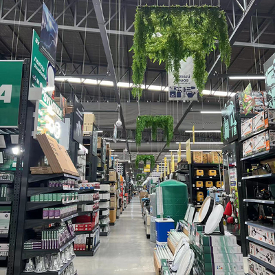 Metal Construction Supermarket Display Rack Grocery Gondola Shelving Customizable Size