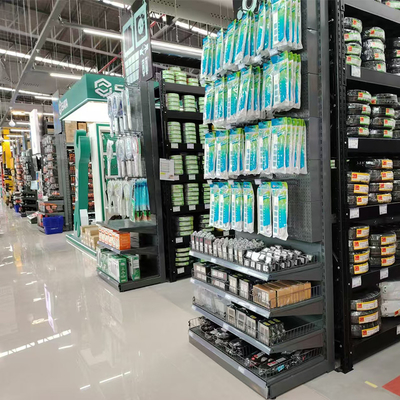 Adjustable Shelves Supermarket Gondola Shelving Customized Size Products Display Shelf
