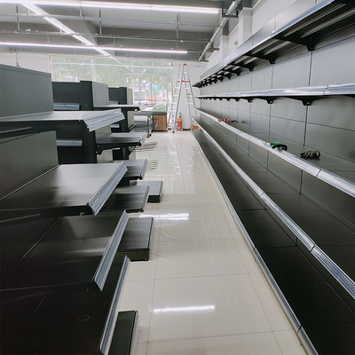 Customized Load Supermarket Metal Rack For Retail Shops Long Lasting Construction