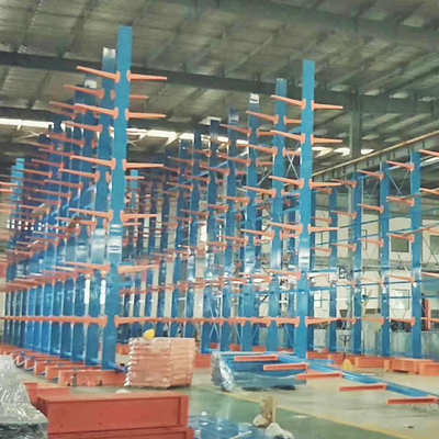 Industrial Q235B Steel Cantilever Storage Racks Adjustable Pipe Storage Shelf OEM Size