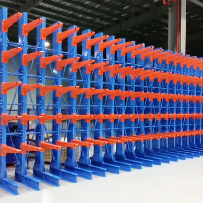 Industrial Q235B Steel Cantilever Storage Racks Adjustable Pipe Storage Shelf OEM Size