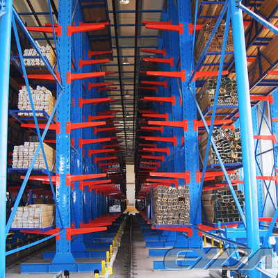 Industrial Q235B Steel Cantilever Storage Racks Adjustable Pipe Storage Shelf OEM Size
