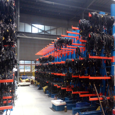 Industrial Q235B Steel Cantilever Storage Racks Adjustable Pipe Storage Shelf OEM Size