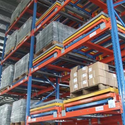 1000kg Push Back Racking System High Density Storage Press In Shelving Robust Design