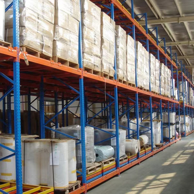 Custom Size Galvanized Steel Push Back Shelving For Heavy Duty Storage