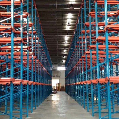 Warehouse Drive In Rack Pallet Racking 2-7 Levels High Density Storage System
