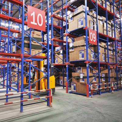 Powder Coated Steel Construction Drive In Racking For Heavy Duty Warehouse Storage