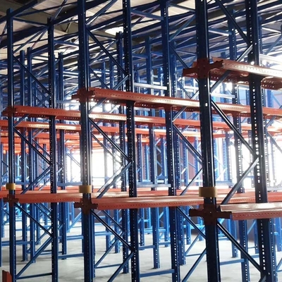 Powder Coated Steel Construction Drive In Racking For Heavy Duty Warehouse Storage