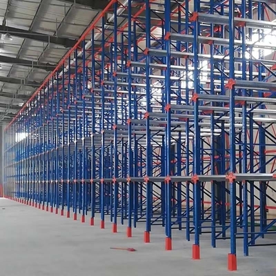 Powder Coated Steel Construction Drive In Racking For Heavy Duty Warehouse Storage