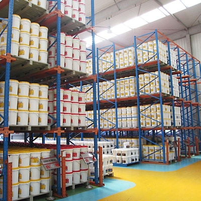 2-7 Levels Steel Drive In Racking Heavy Duty Pallet Racking System Customized Depth