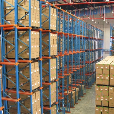 2-7 Levels Steel Drive In Racking Heavy Duty Pallet Racking System Customized Depth