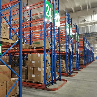 Customized 1000kg-2000kg Vna Pallet Racking Powder Coating For Warehouse Storage