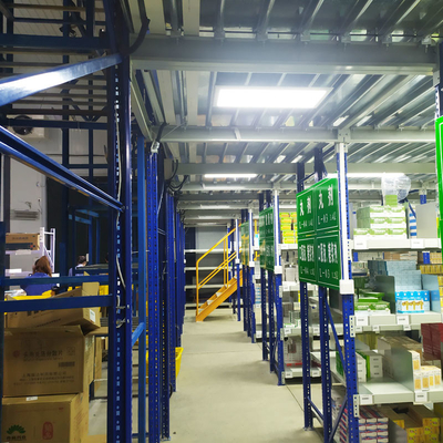 2-3 Levels Steel Mezzanine Floor Racking Maximize Warehouse Space Goods Storage