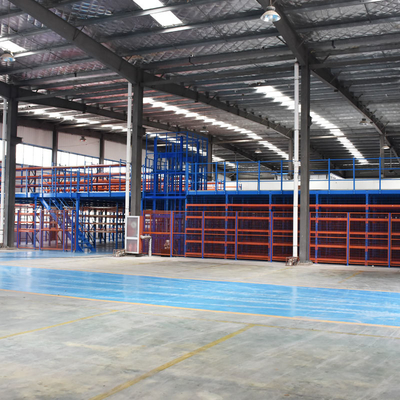 2-3 Levels Steel Construction Mezzanine Rack Multi Level For Warehouse Storage