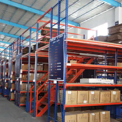 OEM Size Steel Mezzanine Rack Industrial Warehouse Customizable Depth