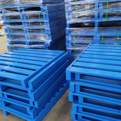 Rust Resistance Warehouse Steel Pallet Double Face Customized Size For Forklift Access