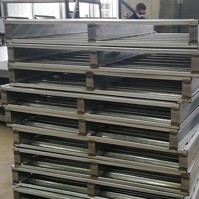 2 Way Entry Steel Pallets Heavy Duty Storage 500KG-3000KG Load Capacity