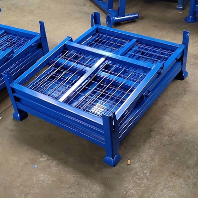 OEM Size Heavy Duty Metal Pallet Box Foldable Design For Industrial Storage