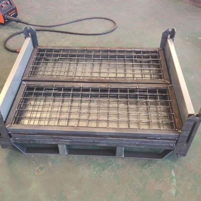 Steel Construction Foldable Wire Mesh Container Easy Organization Industrial Use