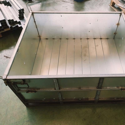Industrial Warehouse Storage Grid Metal Pallet Box Stackable High Durability