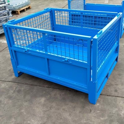 Customized Weight Material Handling Storage Steel Pallet Box Warehouse Storage Cage