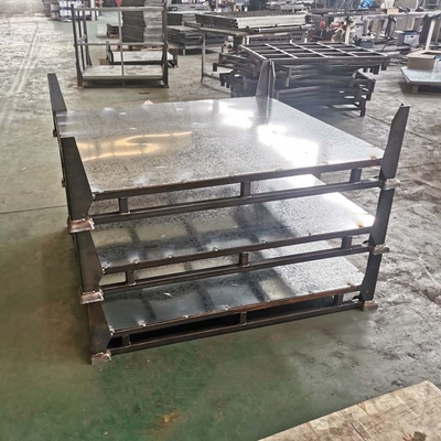 Steel Grid Material Metal Box Pallet Transport Industrial Storage Box