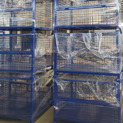 Custom Weight Warehouse Material Metal Pallet Box Space Saving Folding Stackable