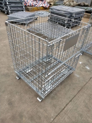 Customized 500kg-800kg Wire Mesh Cages Q235 Steel Industrial Stackable Storage Cage