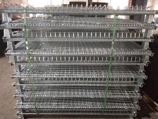 Mild Steel Q235 Folding Wire Container Cages Industrial Storage Bin Rugged Construction