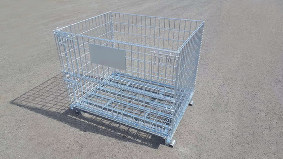 Custom Color Steel Wire Mesh Container 1×0.8×0.84m Metal Storage Stacking Container