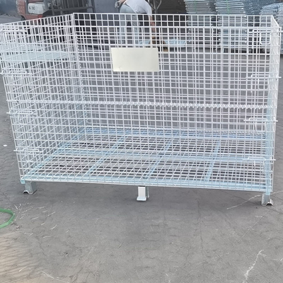 Customizable Size Anti Rust Metal Storage Cage Stackable With Optional Wheels
