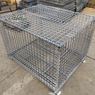 Foldable Design Metal Mesh Storage Containers Rust Resistant For Convenient Storage