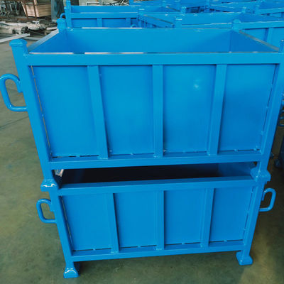 Customized Foldable  Metal Pallet Box Material Turnover Box Warehouse Storage Cage Factory Direct Sale