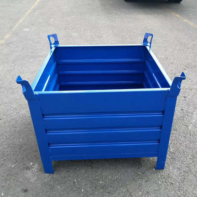 Customized Foldable  Metal Pallet Box Material Turnover Box Warehouse Storage Cage Factory Direct Sale