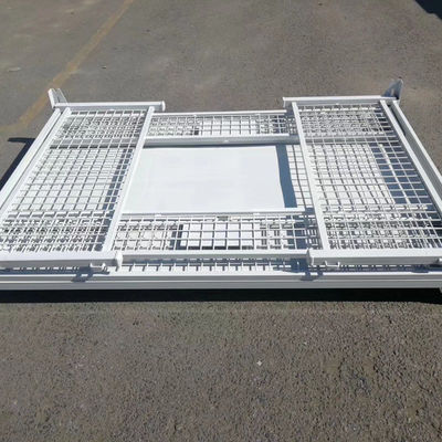 Customized Grid Material Box  For Industry Parts  Stacking Folding Collapsible Storage Mesh Bin