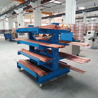 Heavy-Duty Steel Cantilever Rack with Adjustable Cantilever and Single/Double-Sided Design for Industrial Storage