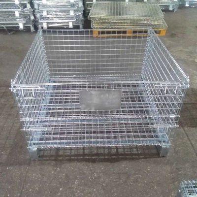 Wire Mesh Container  Stacking Folding Steel Wire Container  Mesh Container Is Foldable
