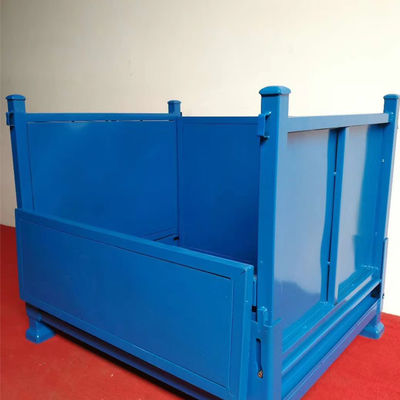 Open Closed And Folding Design Metal Turnover Box For Industrial And Logistics Use