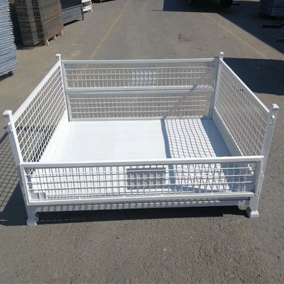 Lồng chứa hàng kim loại xếp chồng và gấp gọn bằng thép tùy chỉnh cho kho