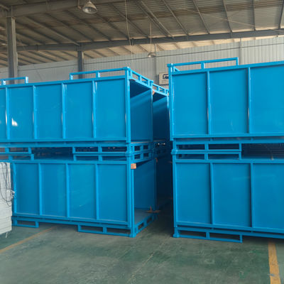 Industrial Storage Box Stackable Foldable Metal Pallet Box With Customizable Size For Warehouse Storage