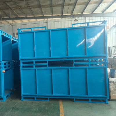 Industrial Storage Box Stackable Foldable Metal Pallet Box With Customizable Size For Warehouse Storage