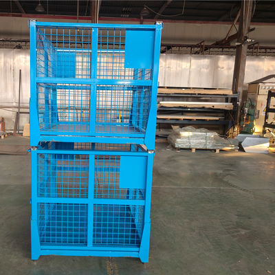 CHINA Foldable Design Metal Pallet Box  Stackable Steel Storage Cage  Storage Mesh Bins