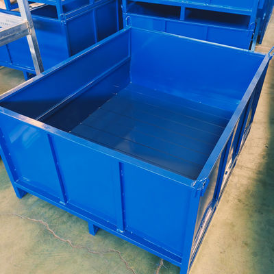 Open Closed And Folding Design Metal Turnover Box For Industrial And Logistics Use