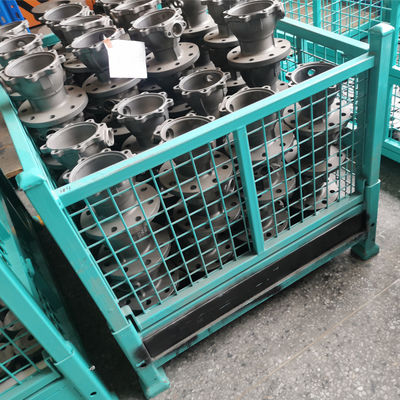 Stackable Steel Storage Mesh Bin Warehouse Storage Cage  Industry Parts Box