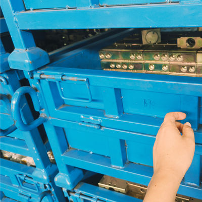 Container Foldable Steel Pallet Box For Industry Parts Metal Stack Collapsible Storage Cage