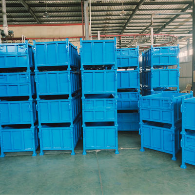 Resistant Space Saving Metal Pallet Box  Metal Turnover Box Sale For