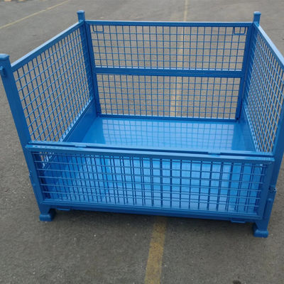Metal Mesh Cage  Collapsible Wire Mesh Containers Industrial Storage Box Sale For